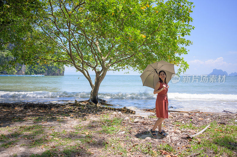 旅行koh mook koh kradan在泰国南部的trang和甲米的白沙滩海